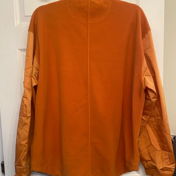 SOLD  Orange Zegna Sport Fleece Zip Sweater - Picture 4 of 10